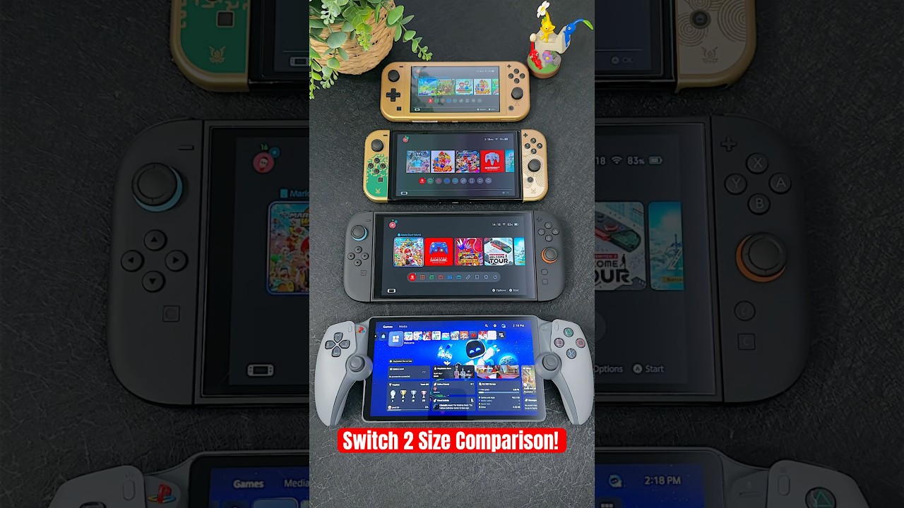 Nintendo Switch 2 vs OLED Switch vs Switch Lite vs PS Portal &ndash; Size Comparison! 🔥🎮 #nintendoswitch2