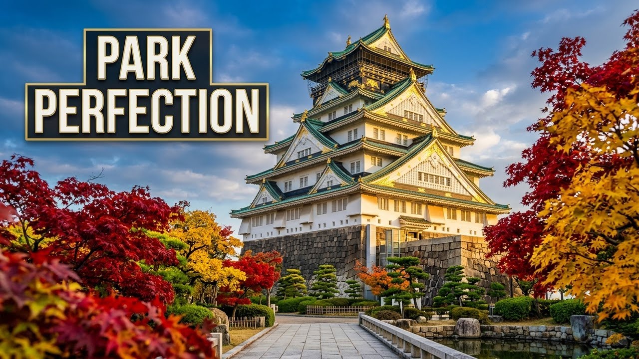 4K- Osaka Castle Walking Tour