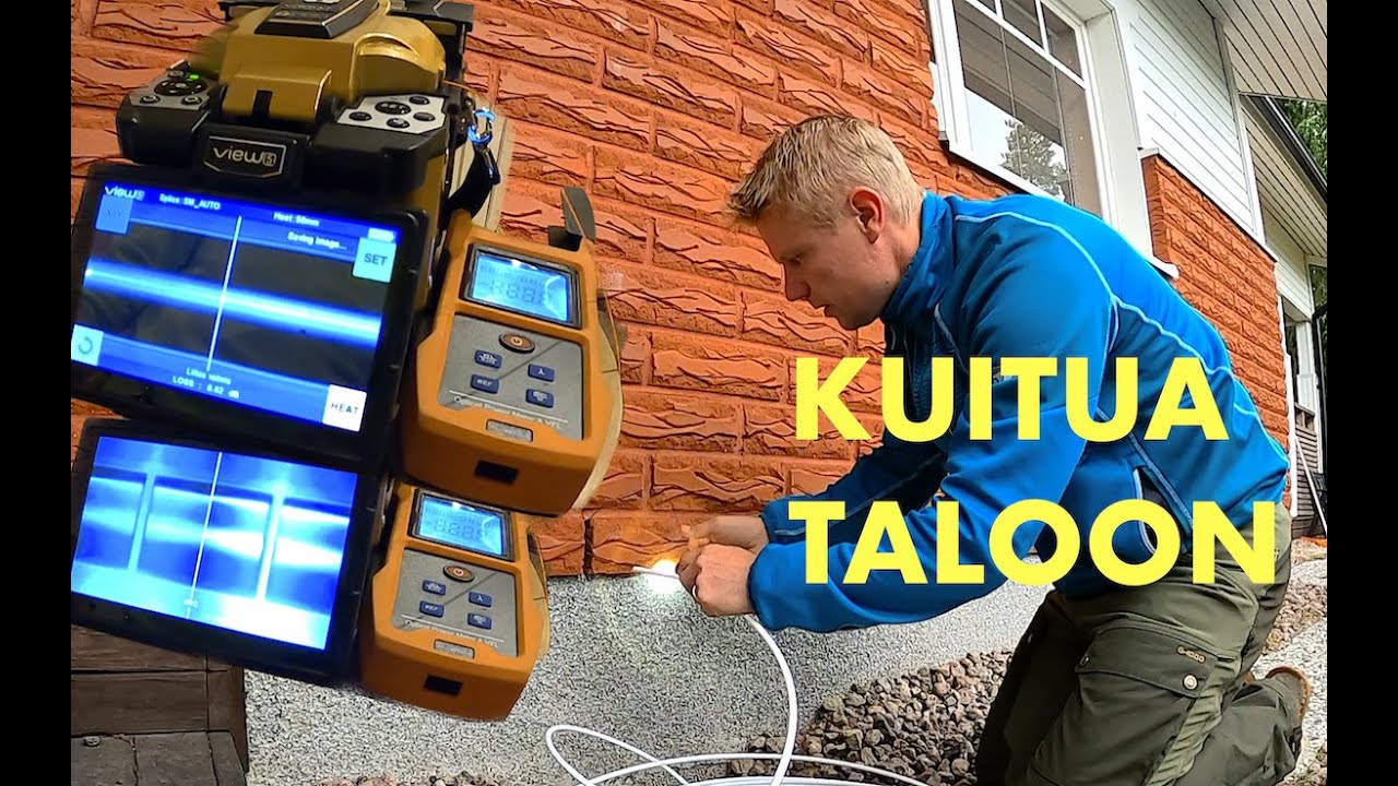 Näin asennetaan valokuitu kotiin. Näe miten valokuitua hitsataan 😎 @Akujelppi