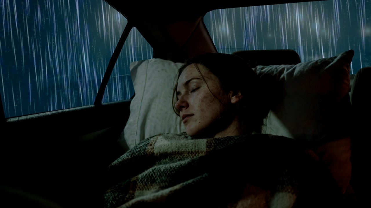 NICE Dark Thunderstorm in Car | Relaxing Heavy Rain for Insomnia Relief