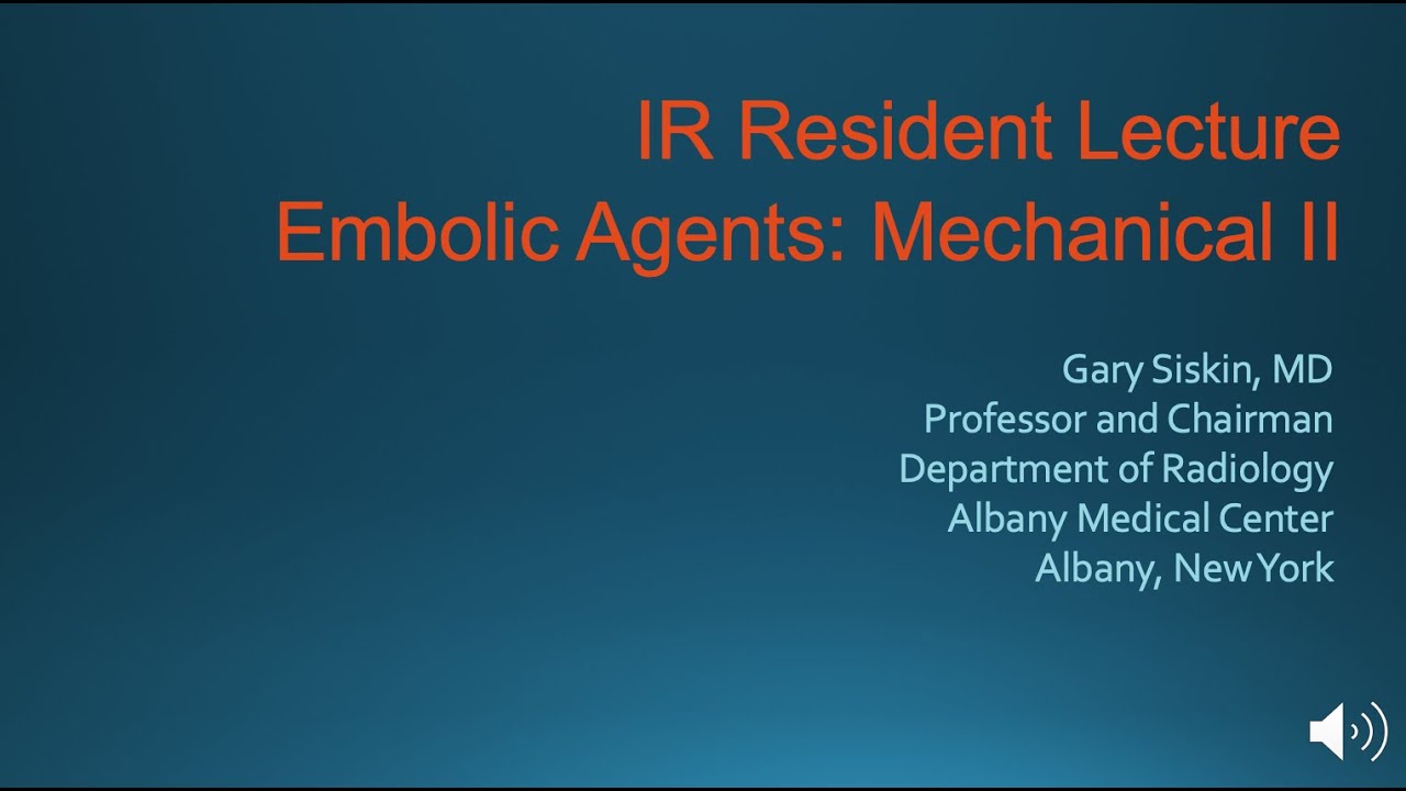 Embolization Agents Mechanical 2020 Part 2