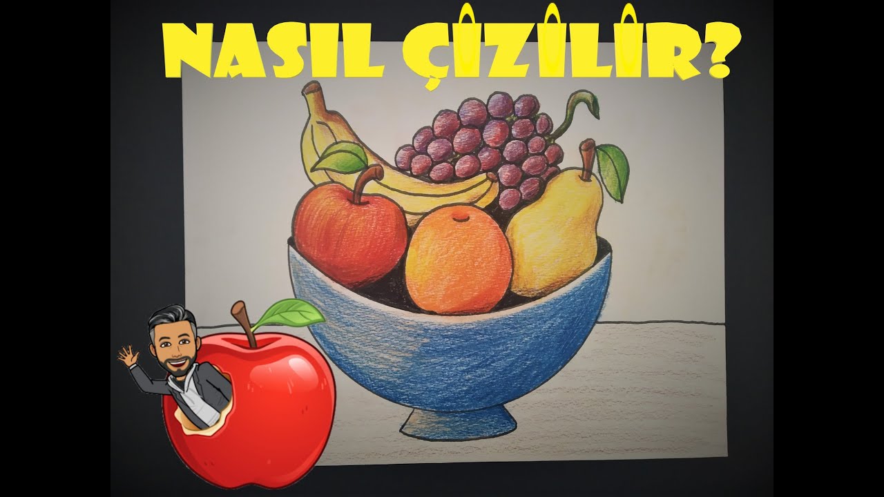 MEYVE TABAĞI - NAT&Uuml;RMORT &Ccedil;ALIŞMASI - NASIL &Ccedil;İZİLİR / HOW TO DRAW? G&Ouml;RSEL SANATLAR DERS ETKİNLİĞi