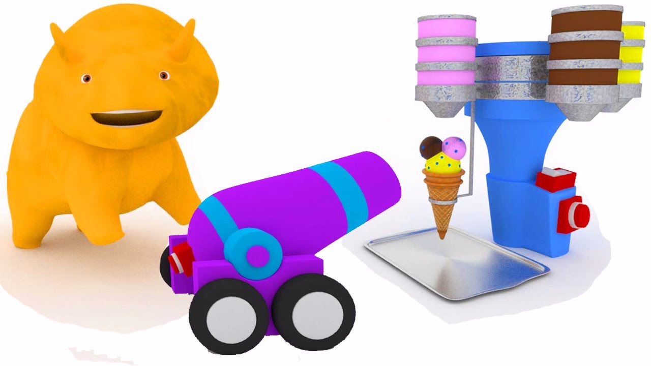 与冰激淋和恐龙戴诺一起学习颜色 👶 幼儿教育卡通