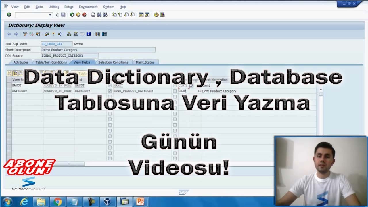 SAP Data Dictionary & Database Tablosuna Veri Yazma ve Güncelleme – Önemli Bilgiler! 🛠️