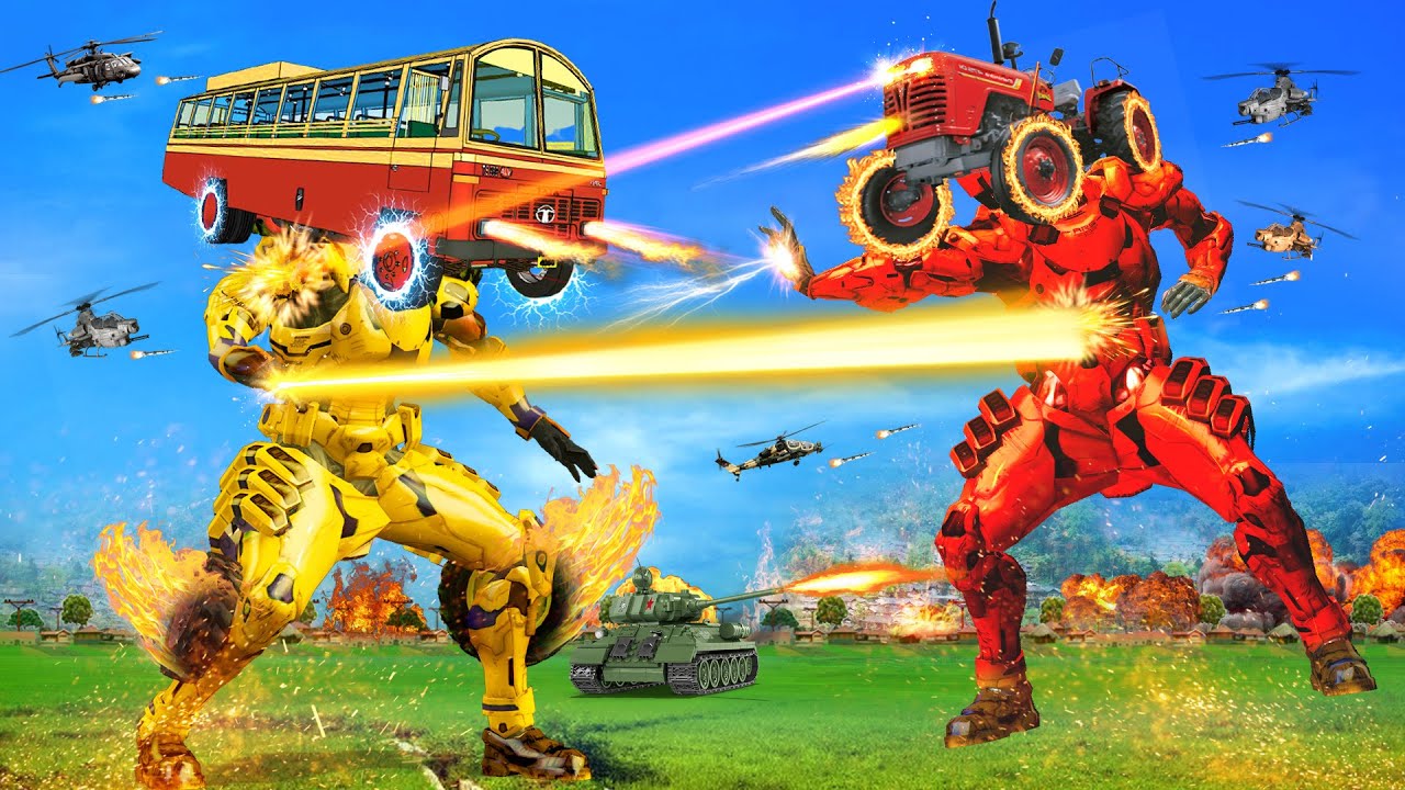 सुपर बस रोबोट विशाल ट्रैक्टर Hindi Kahaniya Super Bus Robot Giant Tractor Robot Naya हिंदी कहानियां