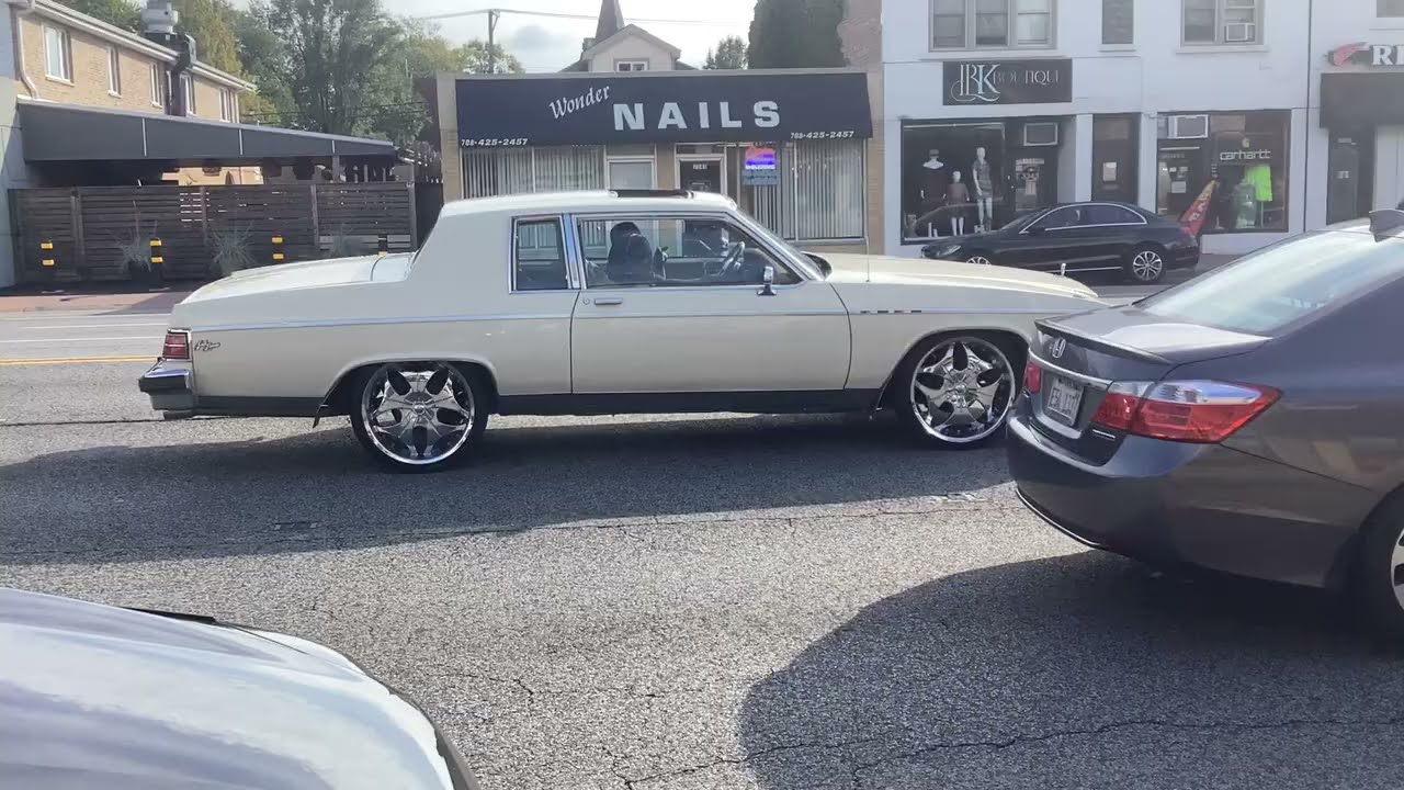 I spotted a 1981 Buick Park Avenue with custom wheels in Evergreen Park, Illinois.
