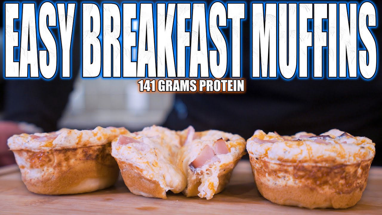 ANABOLIC BREAKFAST MUFFINS | Easy High Protein Bacon, Egg, & Cheese Muffin Recipe