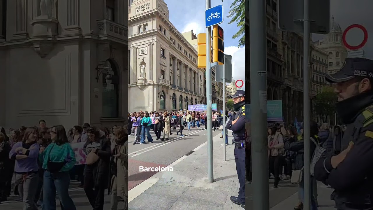 March 8 in Barcelona.  #barcelona #travel #womanpower  #feminism  #8M