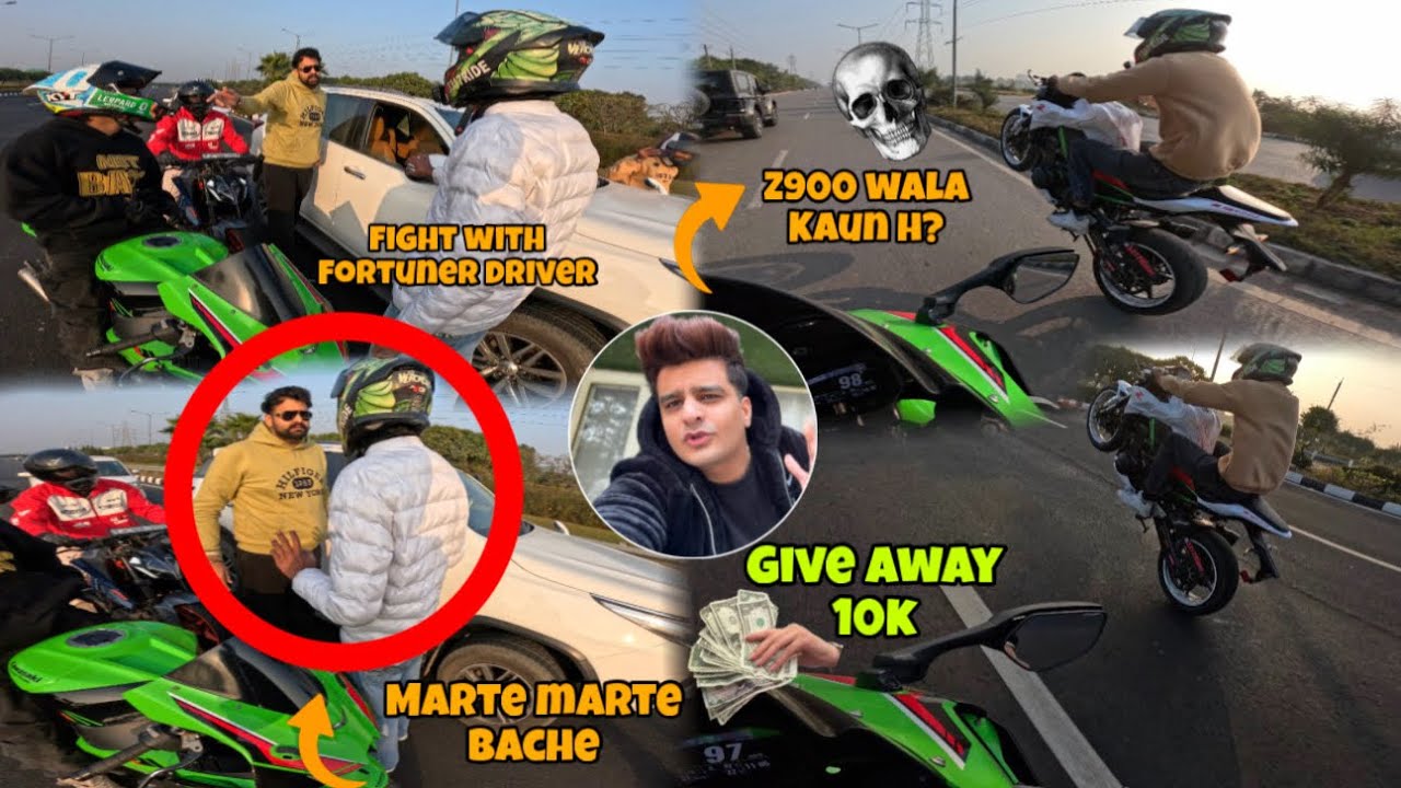 Yeh kaun h z900 wala 🤬😨 || F!ght with Fortuner Driver || Hyper R!de Gone extremely wr0ng 💀￼