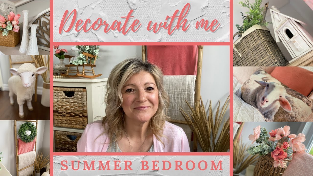 SUMMER BEDROOM DECORATE WITH ME/FARMHOUSE SUMMER BEDROOM DECOR/FARMHOUSE DECORATE WITH ME