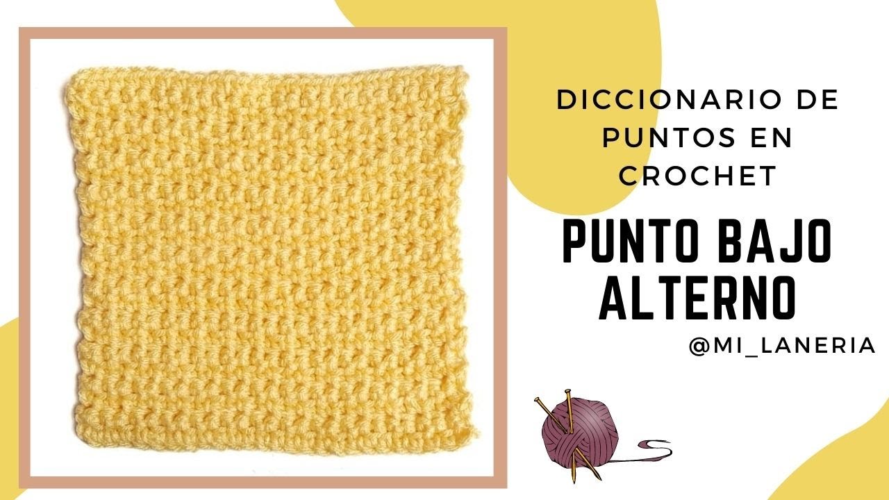 Punto bajo alterno - Diccionario de puntos en crochet