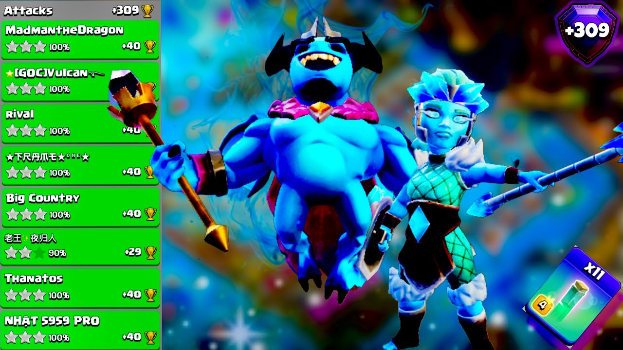 +309 TH17 RC Trick w Dragons | Legend League Attacks