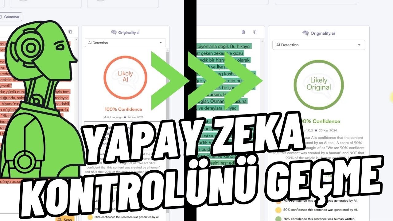 YAPAY ZEKA KONTROLÜNÜ GEÇMEK | ÖDEVLERİNİZ, TEZLERİNİZ GEÇER NOT ALSIN |uPassAI