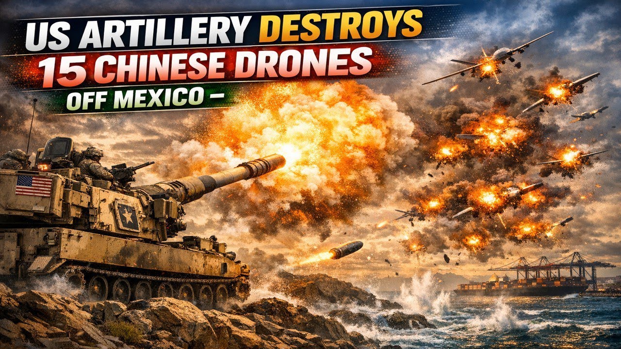 US Artillery DESTROYS 15 Chinese Drones Off Mexico - Beijing Panic 5 MIN!