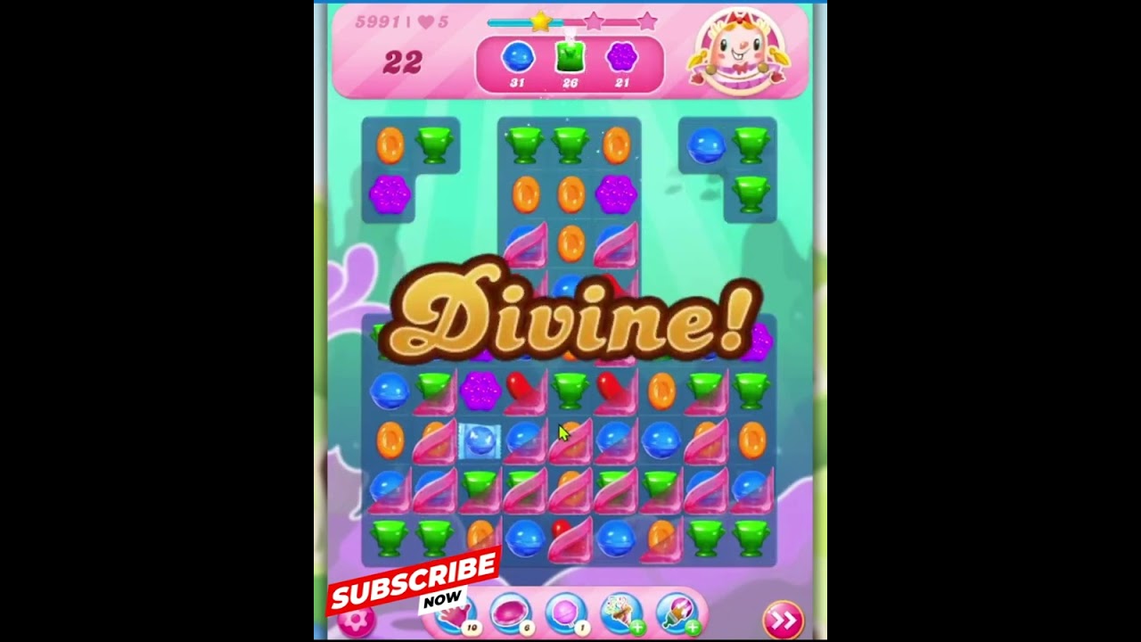 Candy Crush Saga Level 5991 | No Boosters