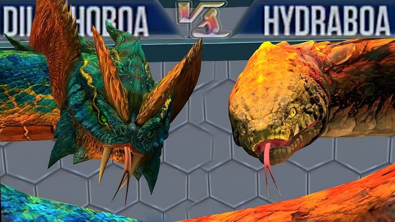 DILOPHOBOA VS HYDRABOA | JURASSIC WORLD THE GAME