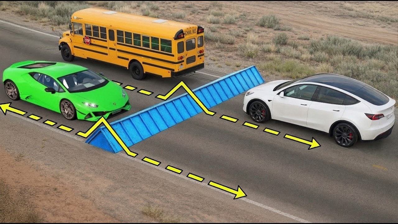 Cars vs Upside-Down Speed Bump 🚧 | BeamNG Drive Crash Test
