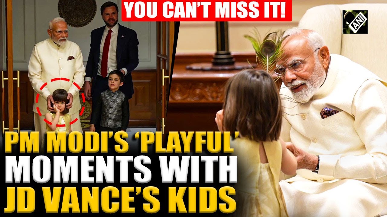 JD Vance India Visit: PM Modi’s ‘playful’ moments with US VP JD Vance’s kids at 7LKM