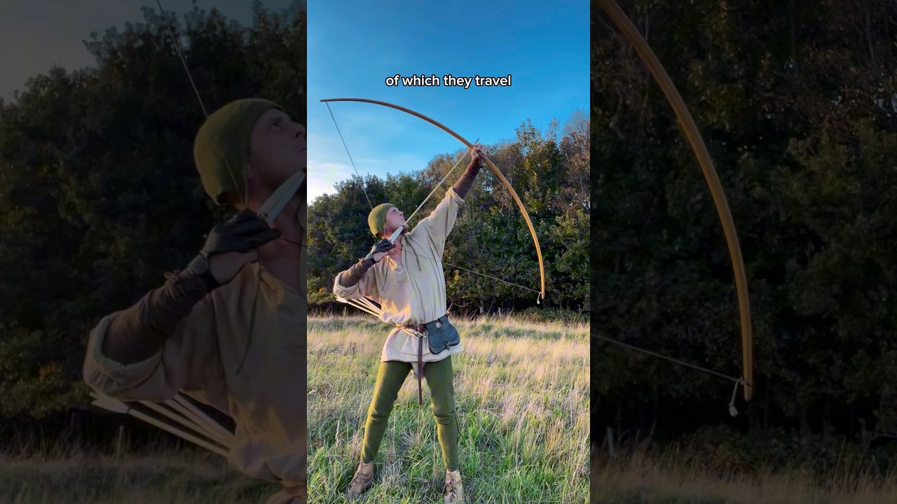 Longbow Distance Test 🏹 #longbow #bowandarrow #medieval #robinhood