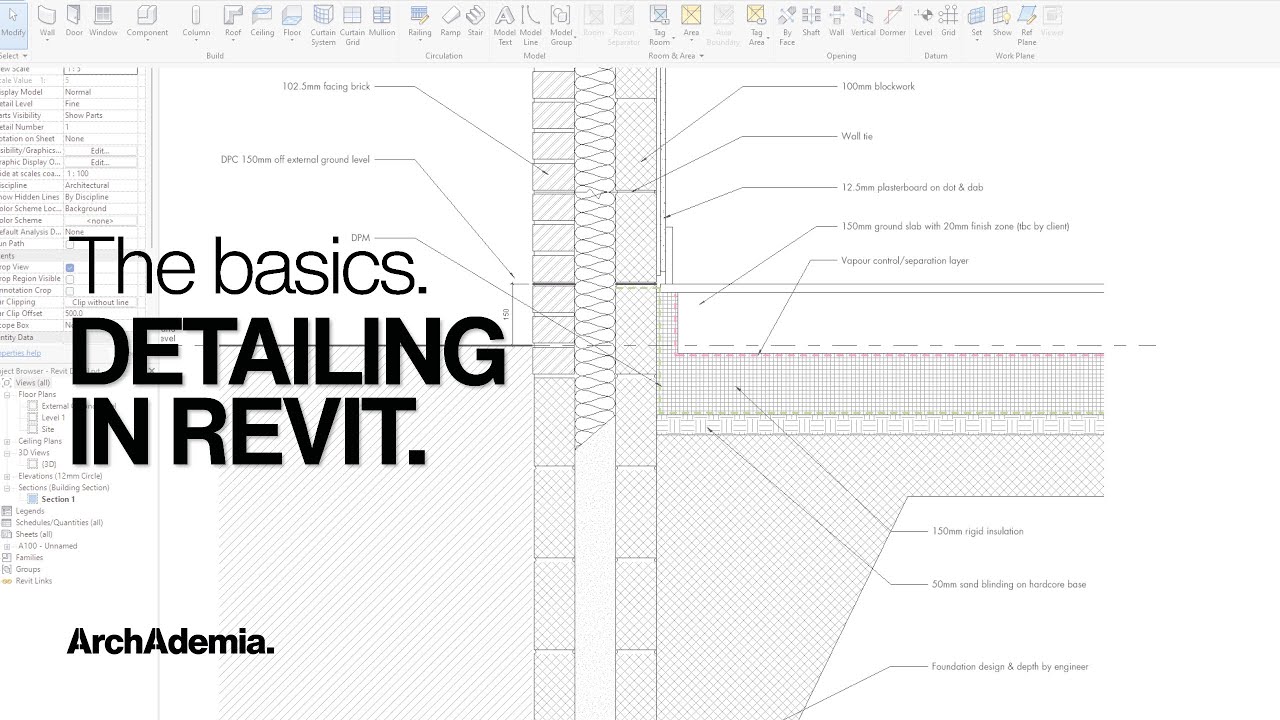 Архитектурная детализация с использованием Autodesk Revit | Техническое черчение и основные принципы
