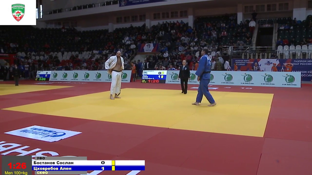 100+kg Бостанов С Цховребов А 12 10 2018 Т2 ЧЕМПИОНАТ РОССИИ ПО ДЗЮДО, ГРОЗНЫЙ 2018