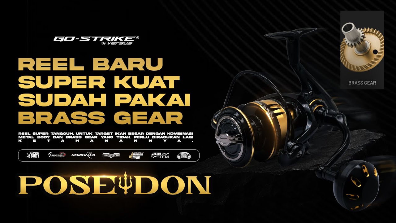 REEL SUPER KUAT DENGAN KETAHANANNYA, DAN SUDAH PAKAI BRASS GEAR 🔥REEL POSEIDON 😱🎣