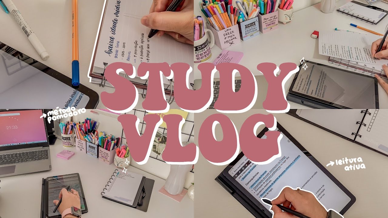 STUDY VLOG | método pomodoro, rotina na volta às aulas, o que eu achei do tab s6 lite e +