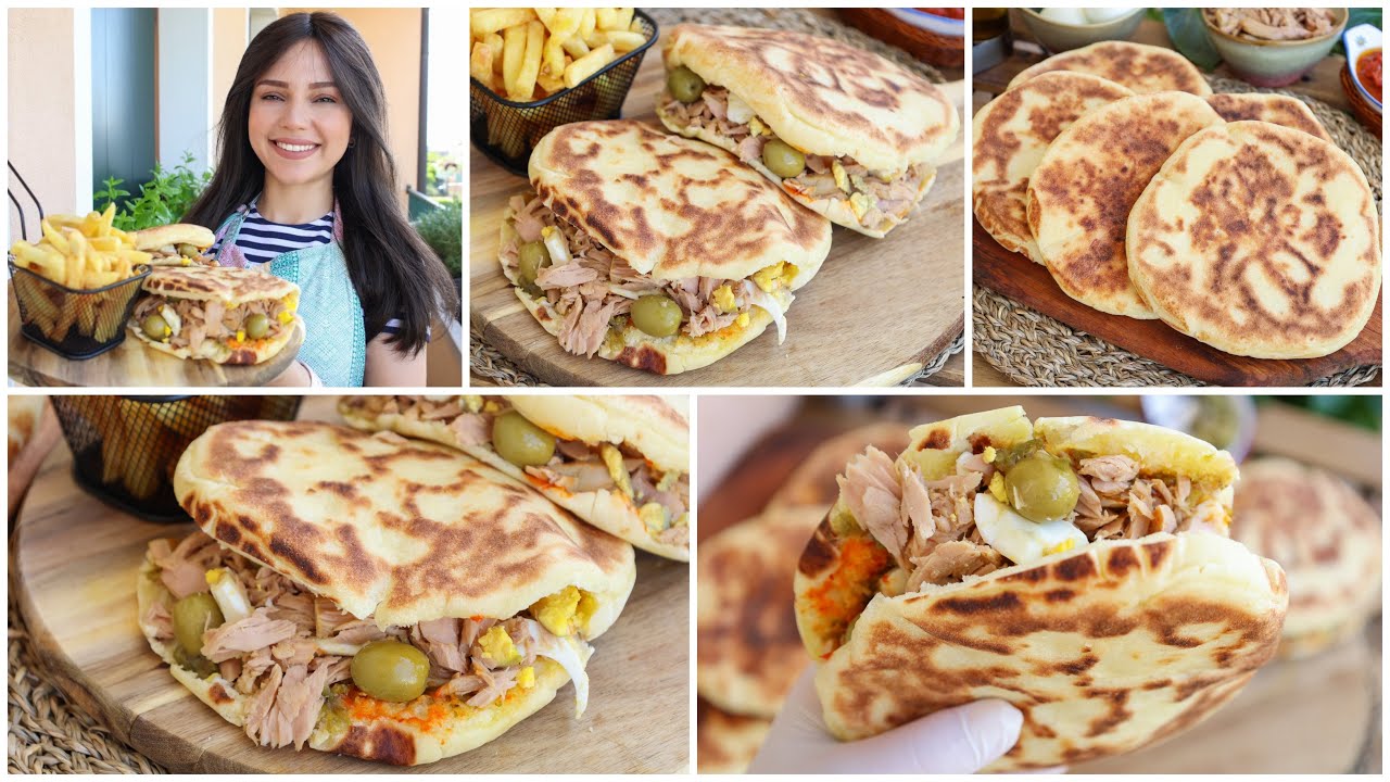 كسكروت عياري تونسي❤️بالتن والبيض بخبز خفيف سريع التحضير على المقلاة أروع دبارة صيفية😋Sandwich tounsi