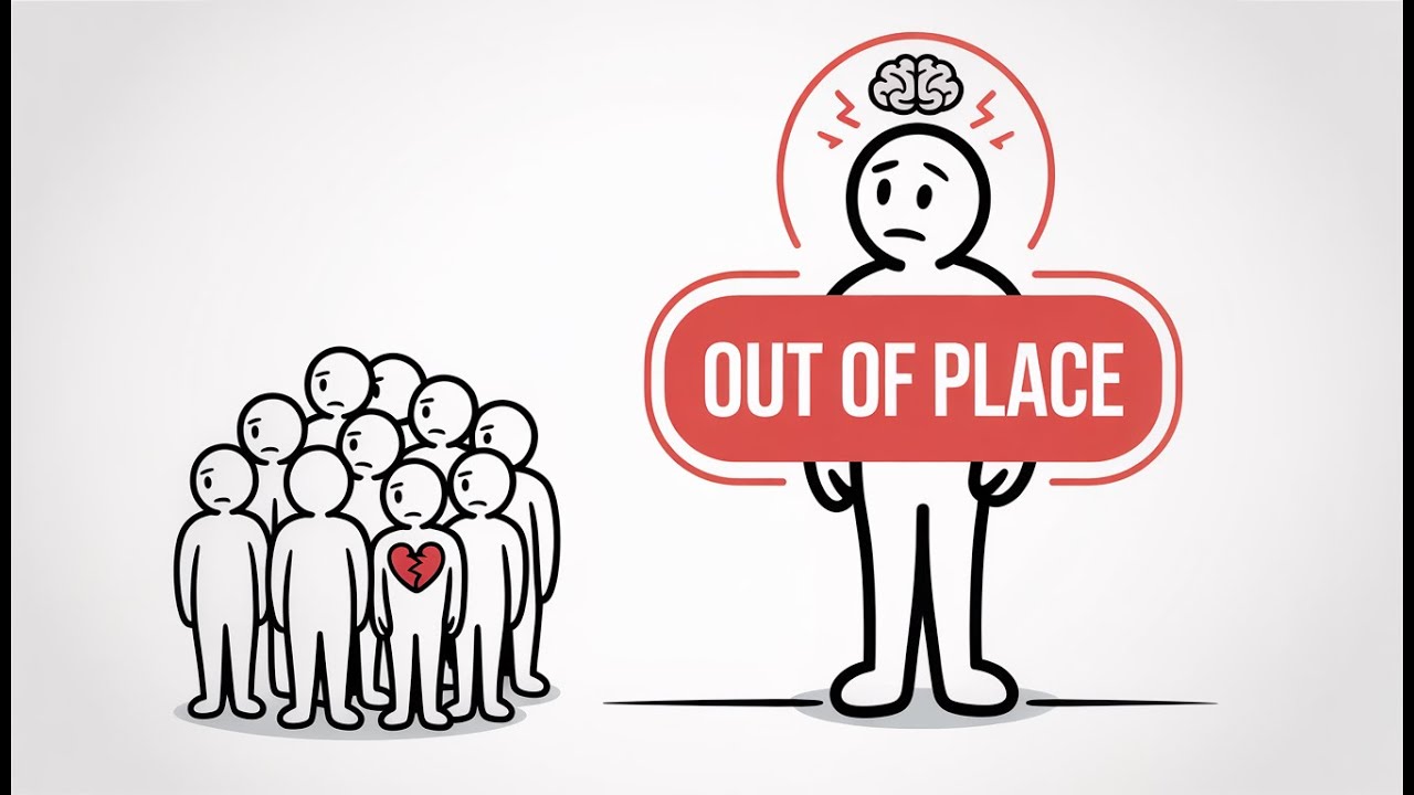 Psychology of people who feel out of place, especially in public
