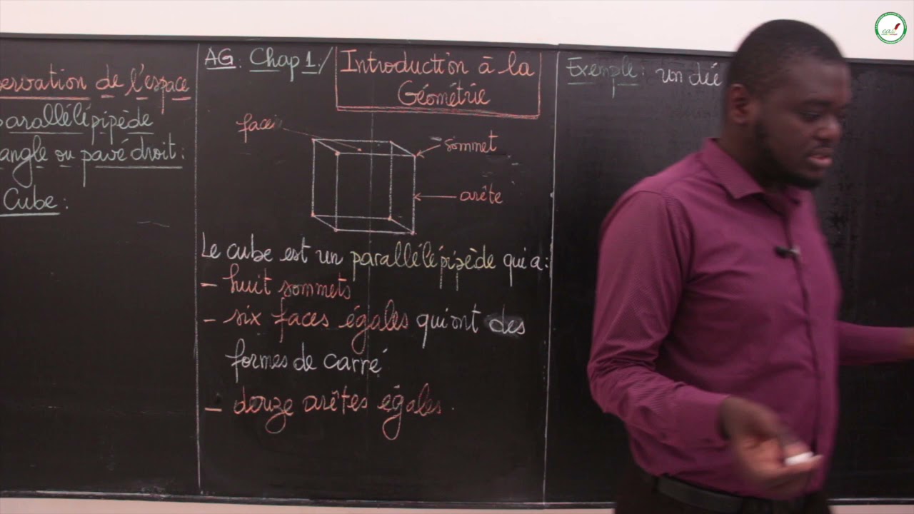Cours - Sixième - Mathématiques : AG / Introduction à la géométrie / Le cube / M. Guèye