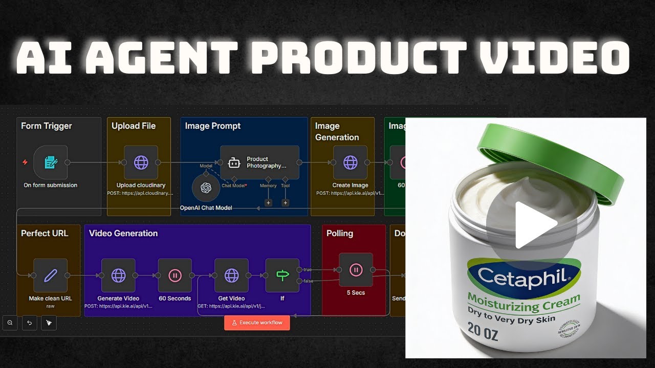 n8n AI Agent Tutorial: Product Videos with No Code (Beginner Friendly)