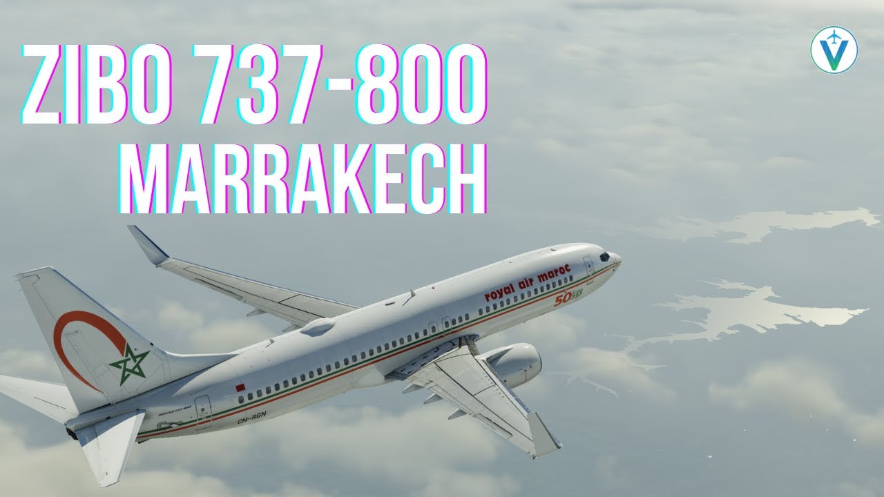 Zibo 737-800 from LYON to MARRAKECH / Royal Air Maroc / X-Plane 12 VATSIM
