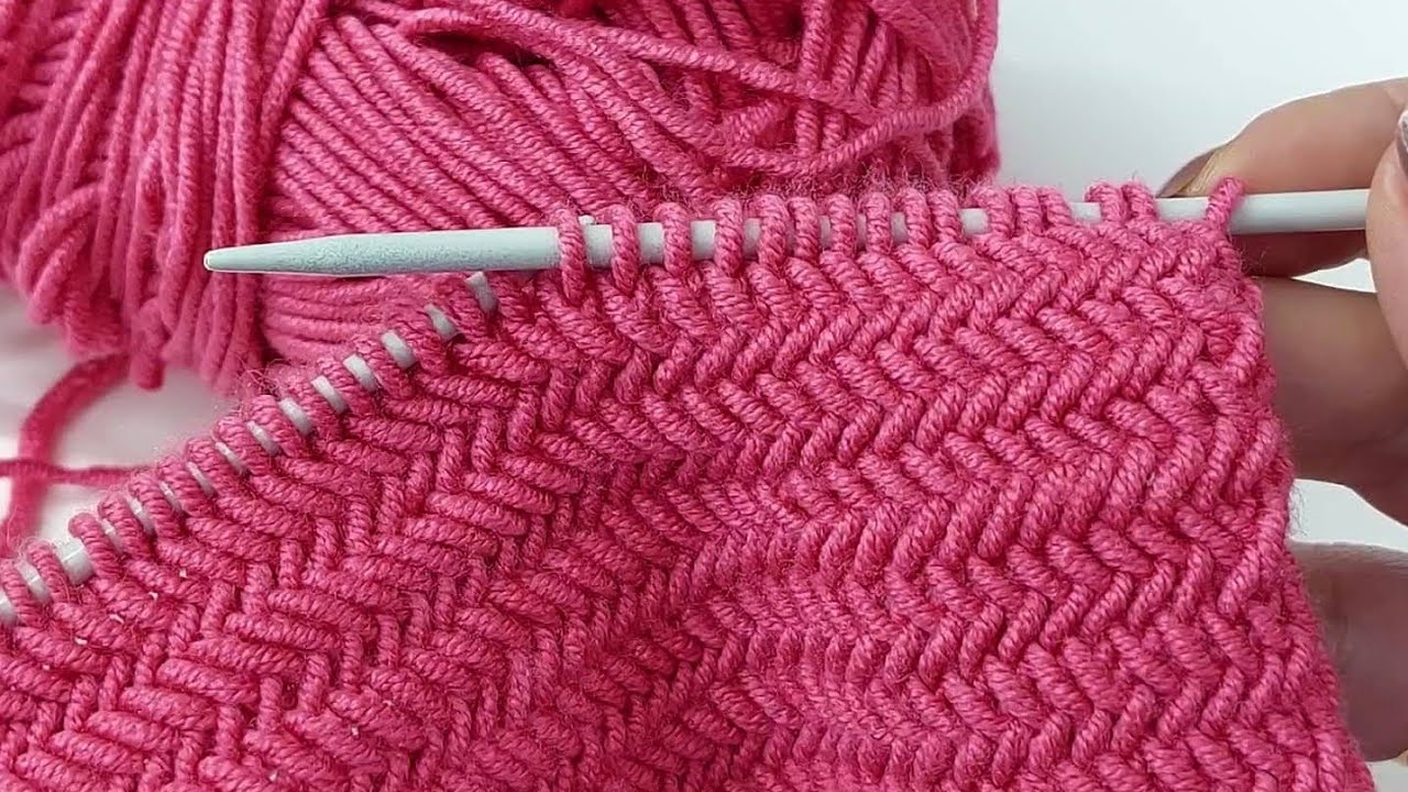 çok kolay iki şiş balık sırtı örgü modeli yapılışı ✅ #crochet  yeni örgü modelleri