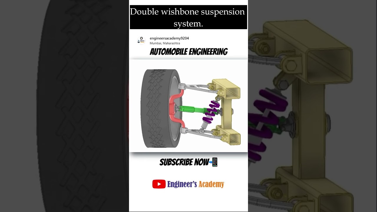 Double Wishbone suspension system. #automobile #engineering #technology #suspension