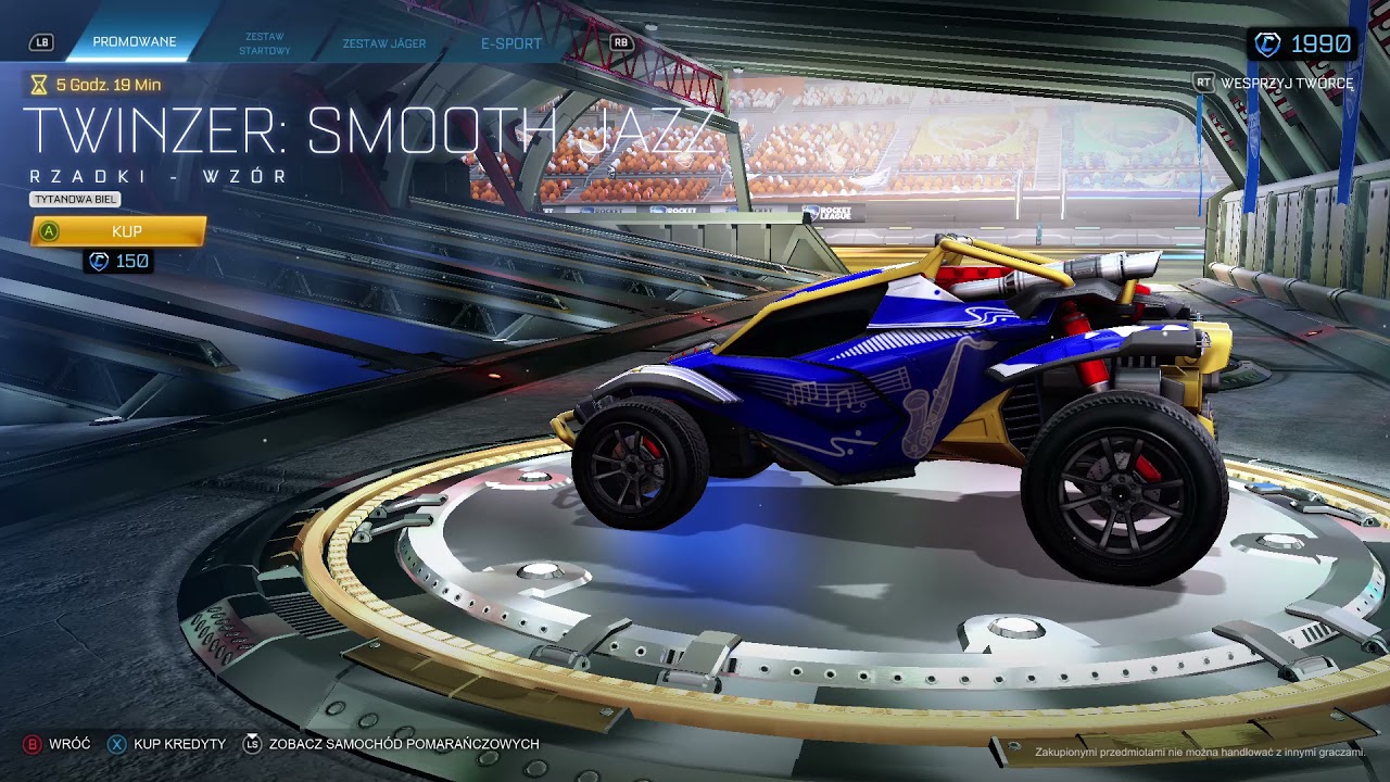 Wz&oacute;r Twinzer: Smooth Jazz - Tytanowa Biel (Rocket League) Titanium White Twinzer: Smooth Jazz Decal