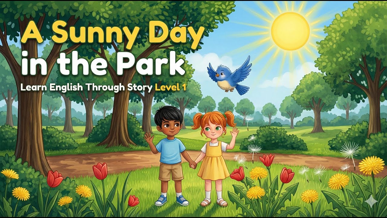 Learn English Through Story Level 1 | A Sunny Day in the Park | English Listening Practice