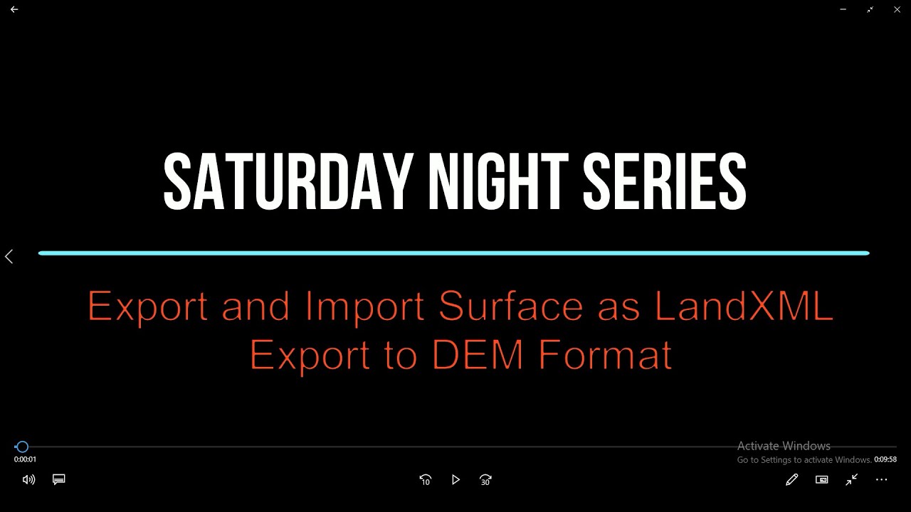 How To Export and Import Surface as LandXML and DEM Format