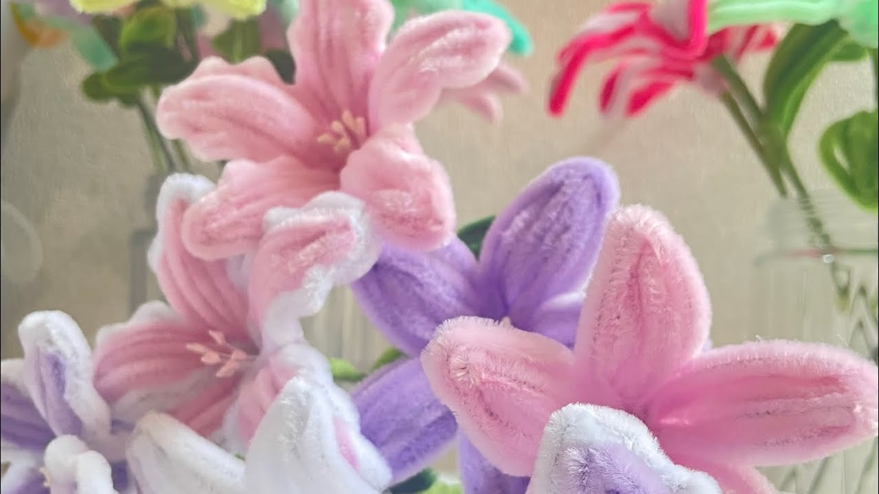 モールフラワーで作るユリ｜枯れないお花のハンドメイド制作動画❁⃘*.ﾟ