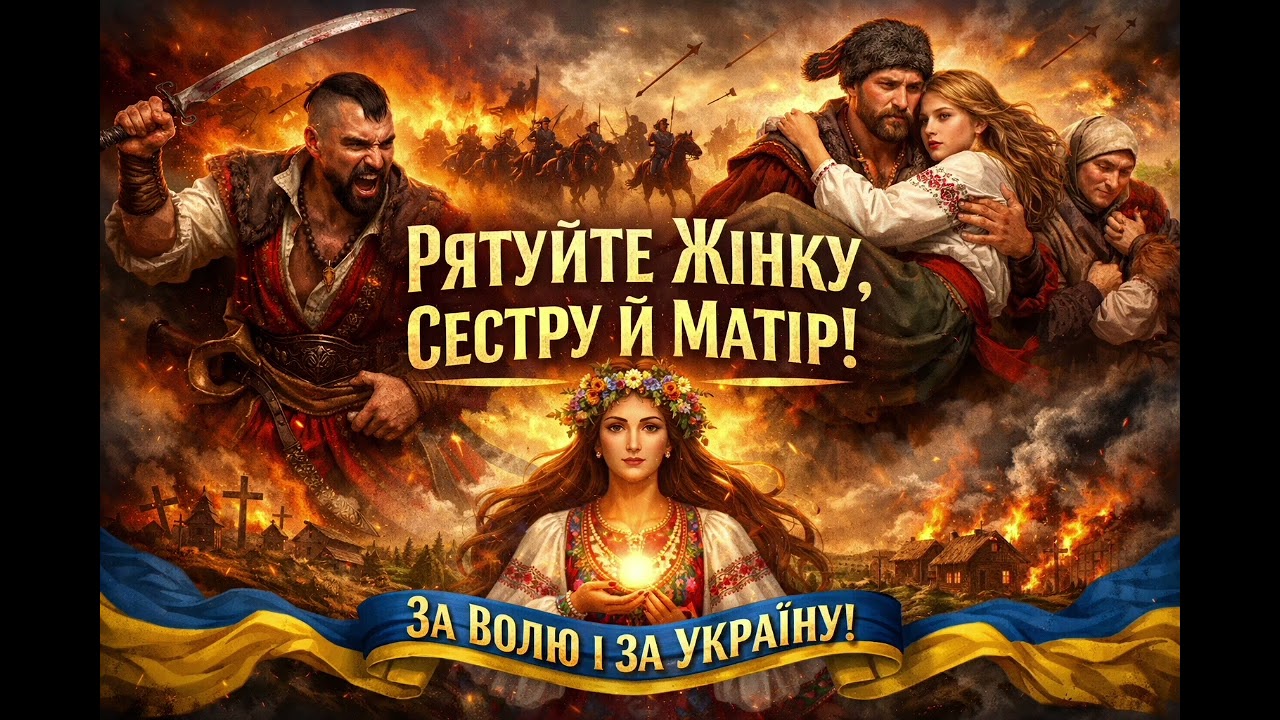 Гей козаки! ⚔️ Рятуйте жінку, сестру й матір — Потужна Українська Козацька Пісня 🇺🇦