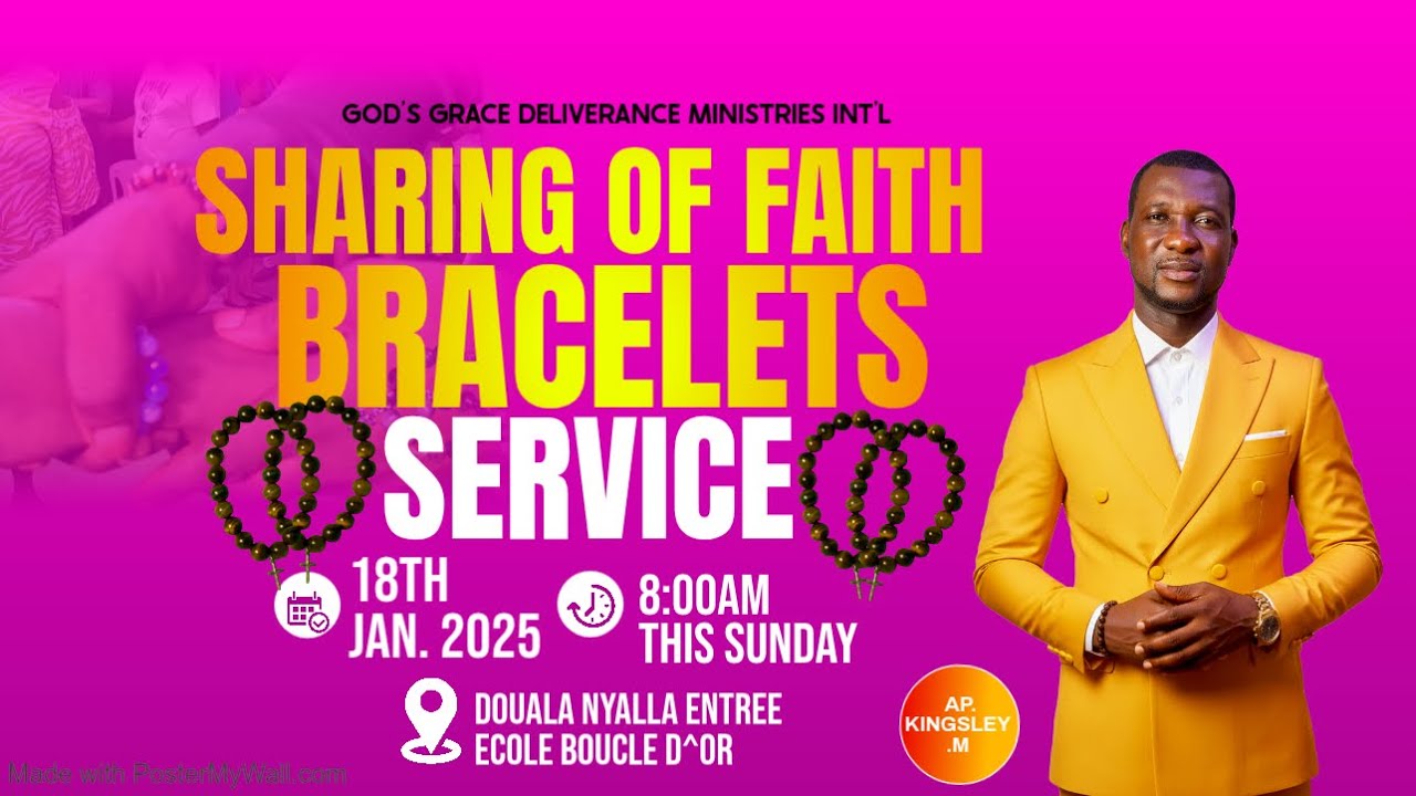 join us today's SHARING OF FAITH BRACELET SERVICE with APOSTLE M. 18/01/2026