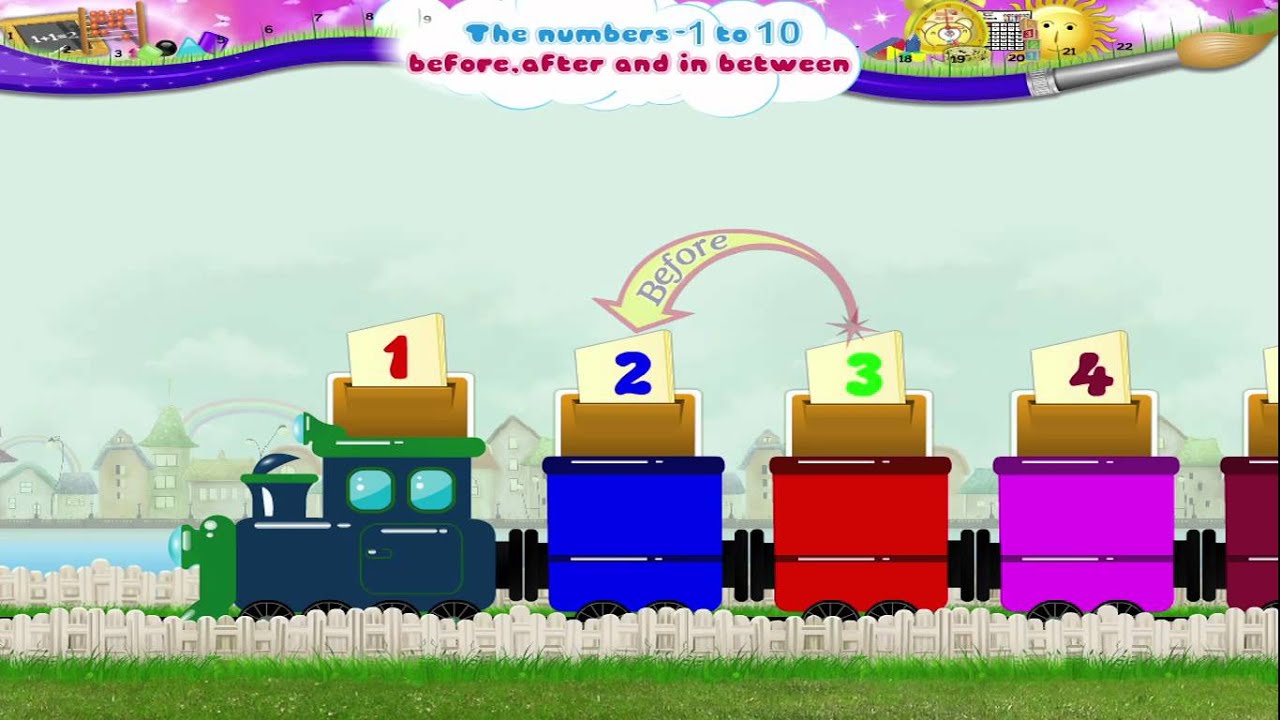 Learn Grade 1 -  Maths - The Numbers 1 to 10 Before, after and in Between