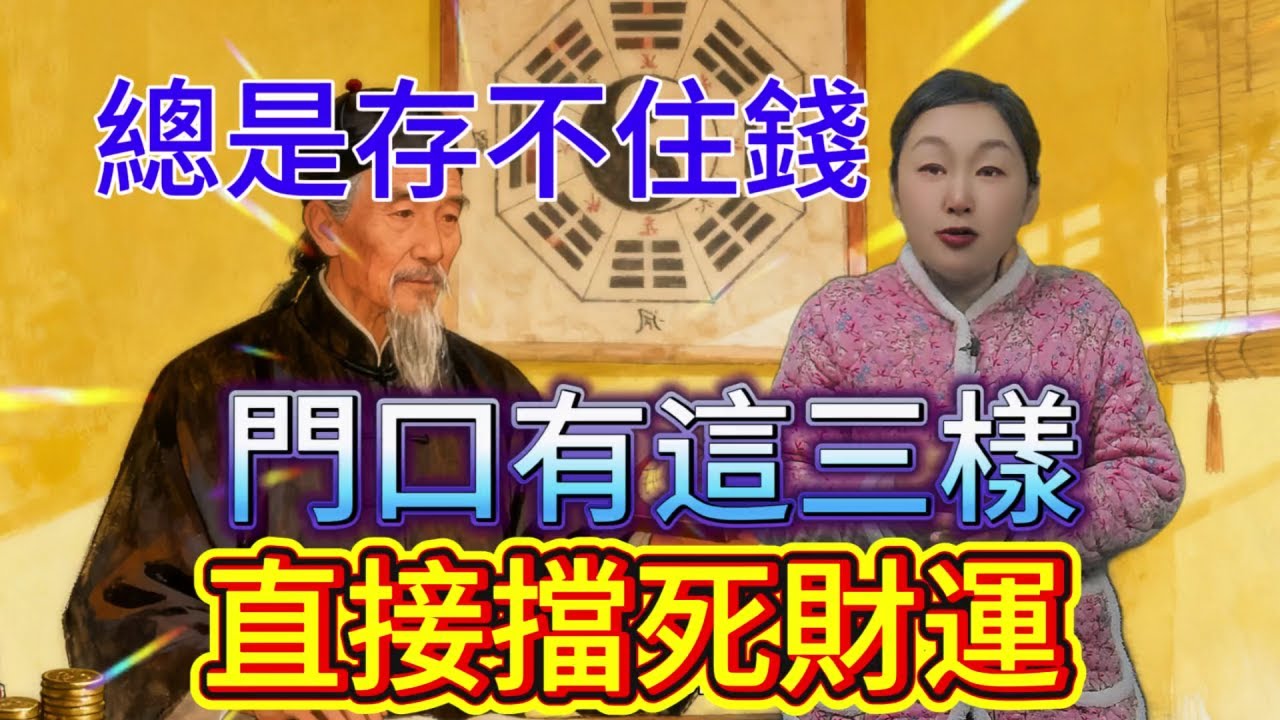 總是存不住錢？聽風水師一句勸：趕緊清掉門口這三樣！#財富 #錢 #金錢 #存錢