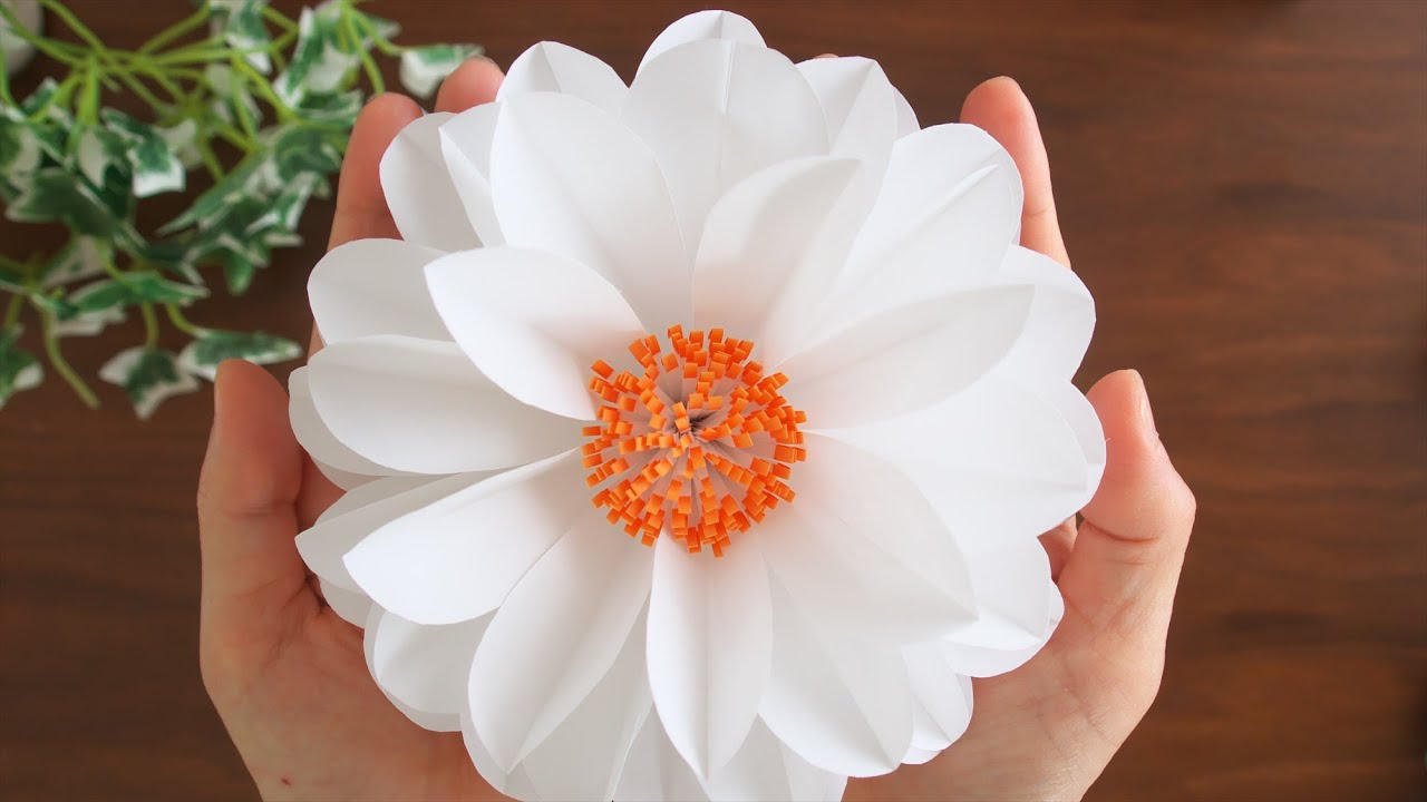 Как сделать бумажный цветок большого размера - DIY How to Make Large Size Paper Flower