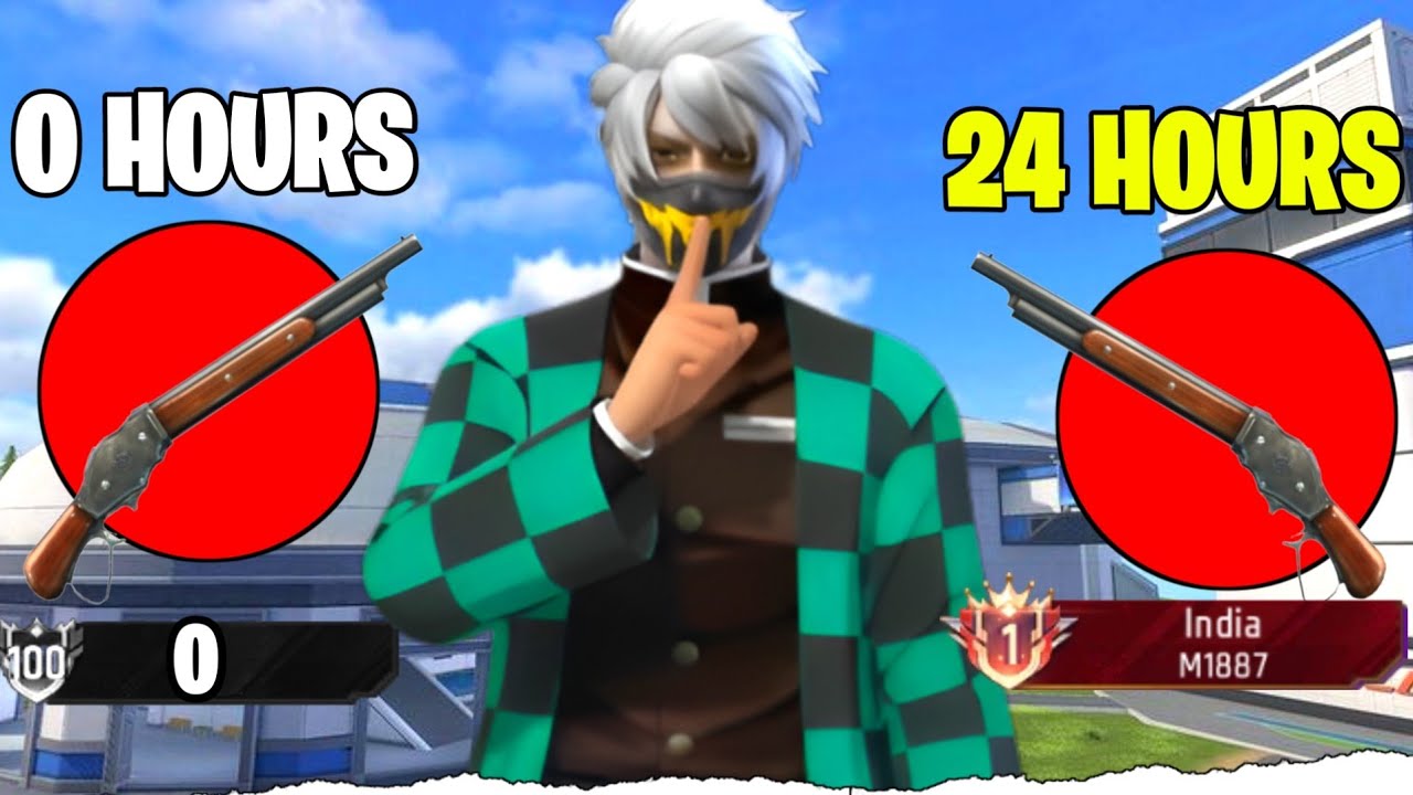 Pushing Top 1 Title in ( M1887 ) 🤯 Without Using GunSkin 💀 | In Only 24 HOURS 😳 