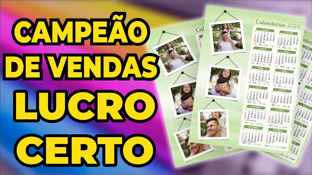 Calendário de Parede - Lucre Alto com essa produção super simples na Gráfica Rápida