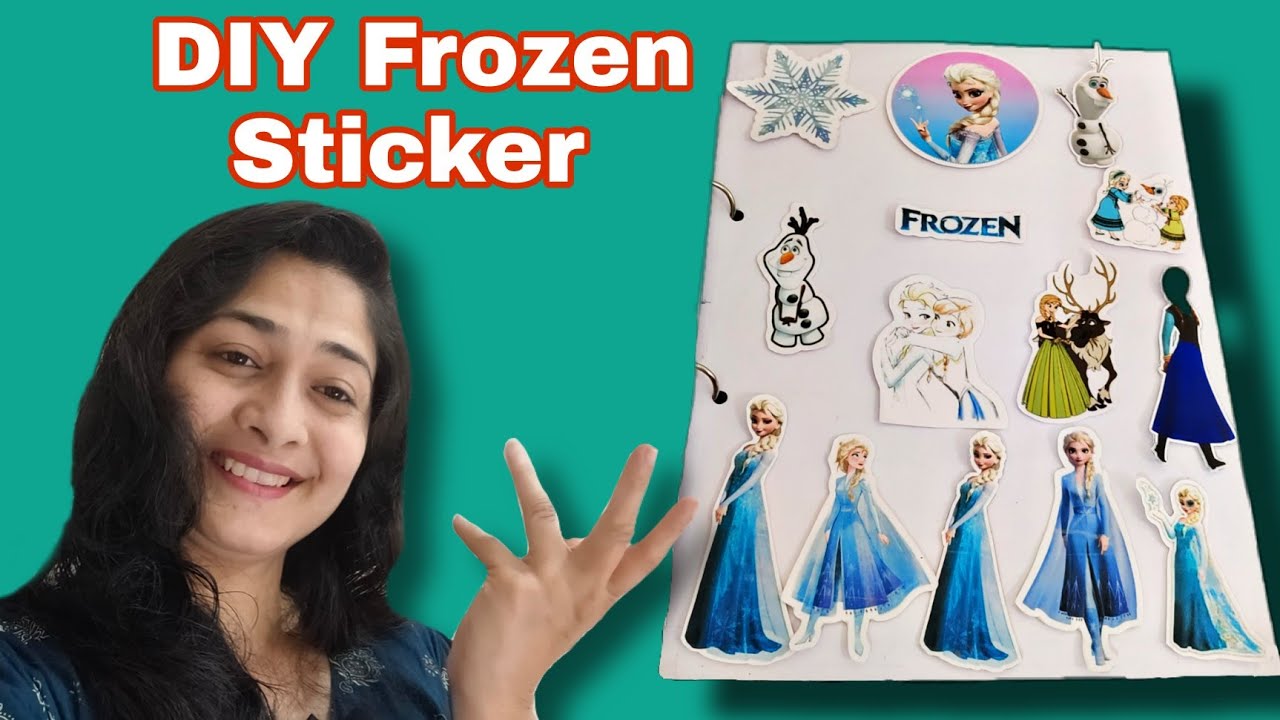 How To Make Stickers At Home || Frozen Stickers || DIY Stickers || Part - 9