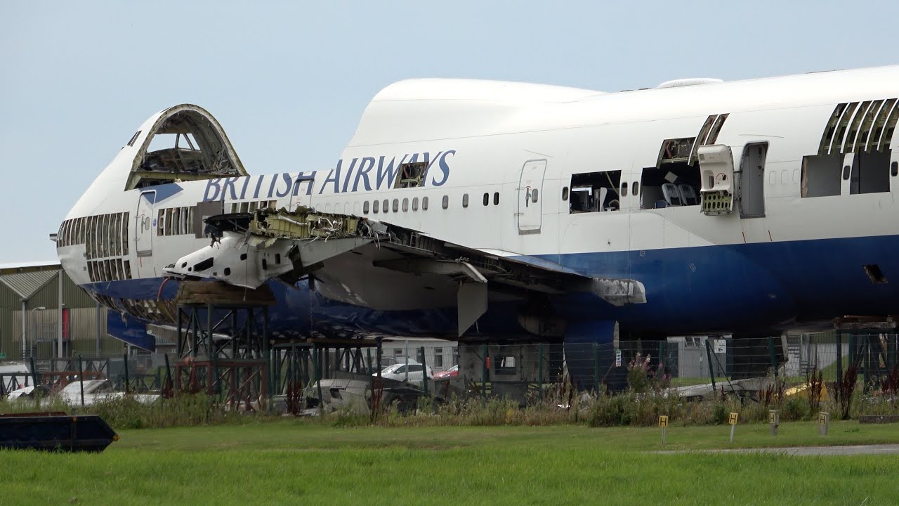 Remembering......BA 747.  Final moments at the scrapyard.  G-BYGG. St Athan Wales. 2021. 