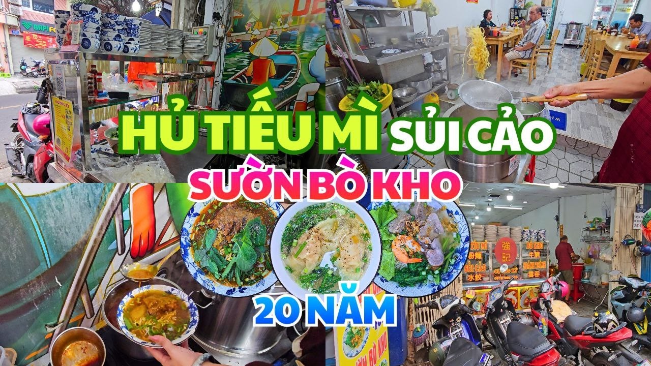 RẤT LÀ NGON, Hủ Tiếu Mì Sườn Bò lớn, Sủi Cảo nhân đầy đặn, nồi nước lèo đậm đà ngọt xương thịt.