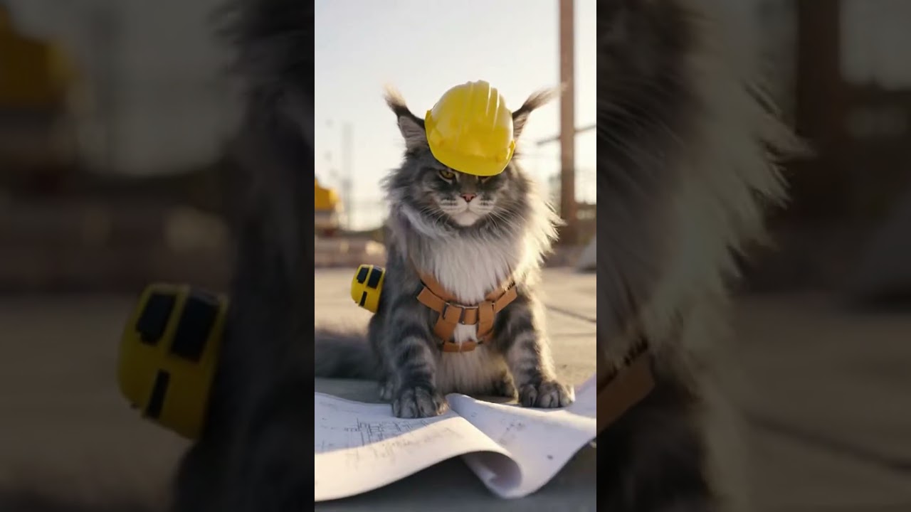 Construction Cats Morning Chaos: When Everything Goes Wrong at Work