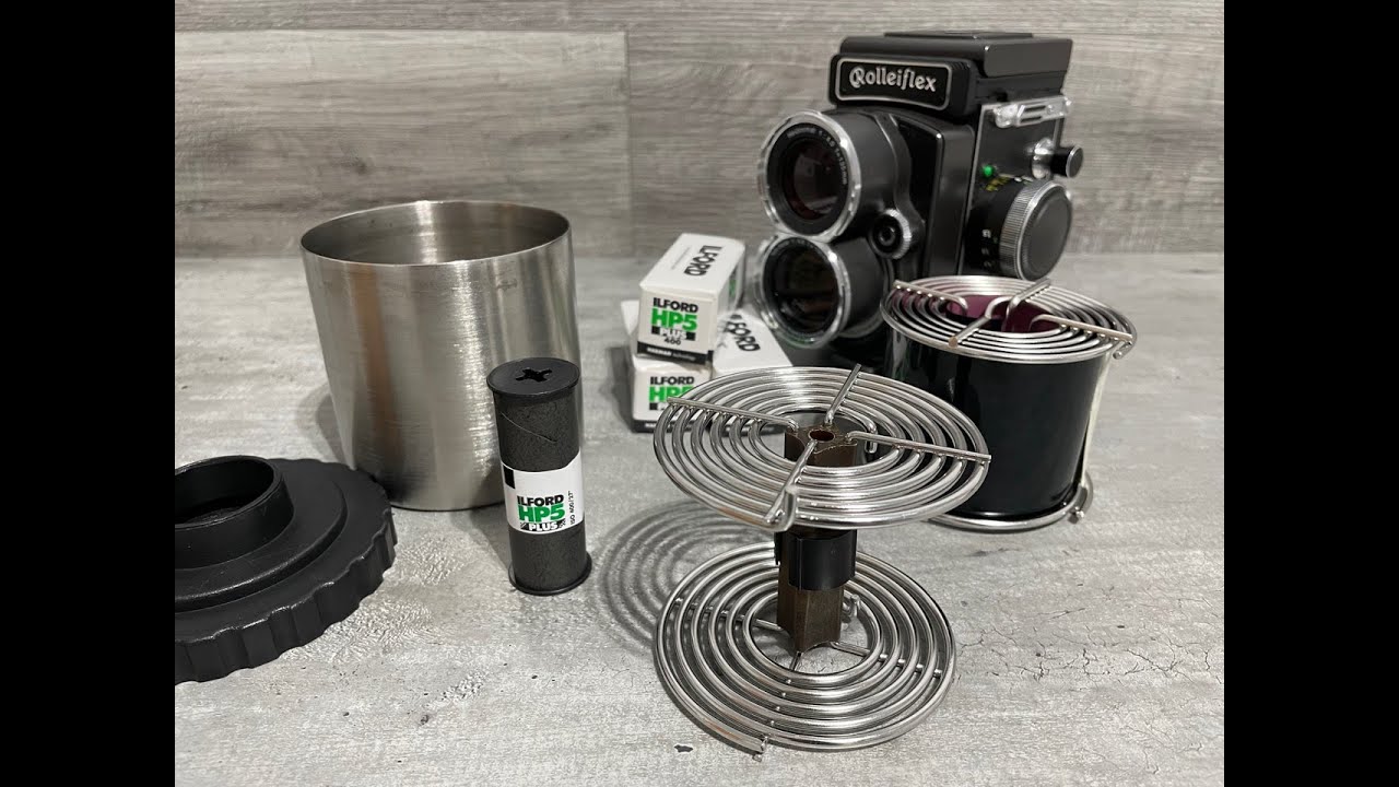 How to load steel reels with 120 medium format film for home development